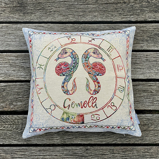Gobelínová obliečka na vankúš ZVEROKRUH Blíženci