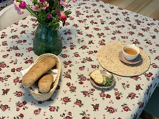 Gobelínový obrus a šál EDEN RŮŽIČKY