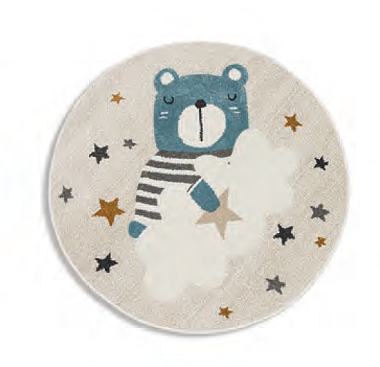 Detský guľatý koberec VEGAS medvede