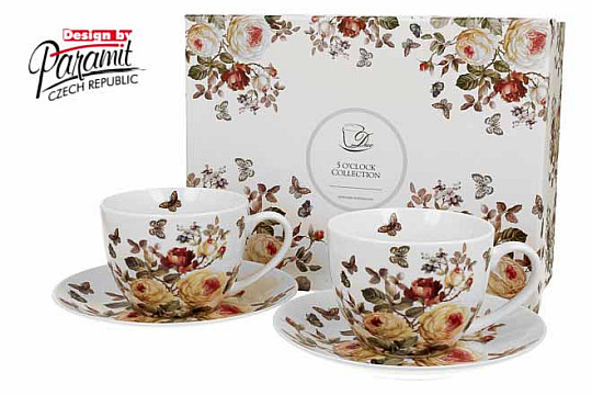 Porcelánové hrnčeky na espresso set RUŽA