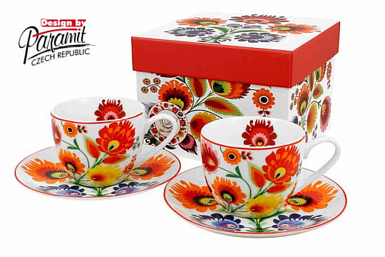 Porcelánové hrnčeky na espresso set 2 ks Lowic espresso Sapo