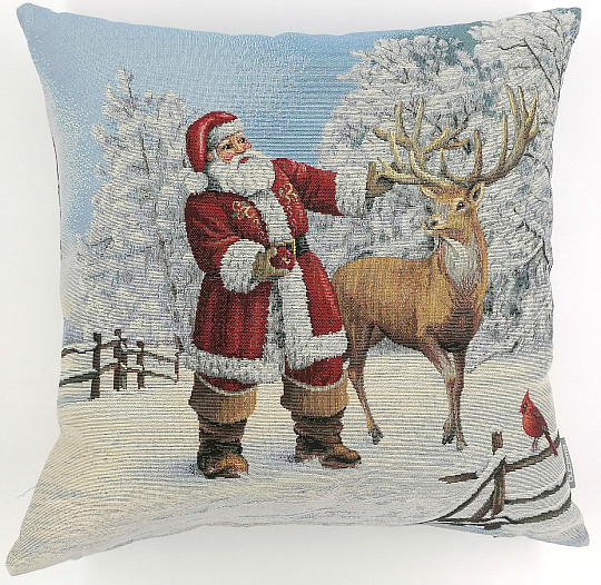 Vianočný gobelínový povlak SANTA S JELENY