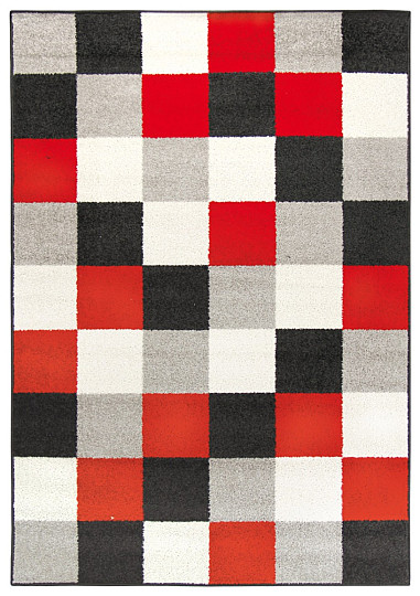 Kusový koberec LOTTO kocky červený