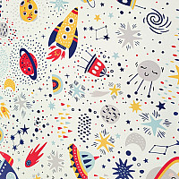 Dekoračná látka BLACK OUT VESMÍR