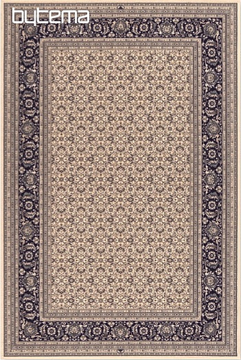 Vlnený klasický koberec ORIENT modrý krém celoplošný vzor