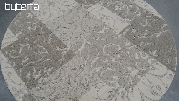 moderné vlnený koberec kruh METRO flower 160 cm