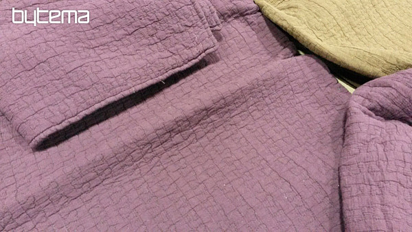 Prehoz na posteľ UNI tmavo fialový set s obličkami