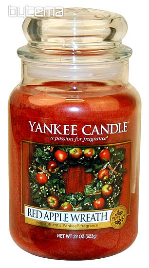 sviečka YANKEE CANDLE vôňa RED APPLE Wreath - veniec z červených jabĺčok