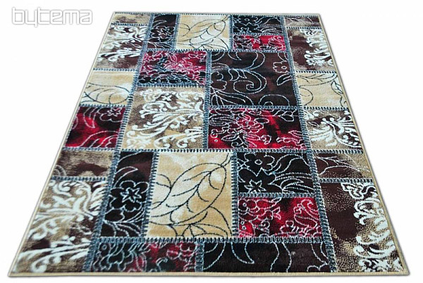 Kusový koberec AMAZON 7 hnedý-červený