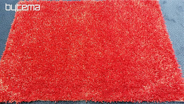Kusový koberec LINES červený lesk