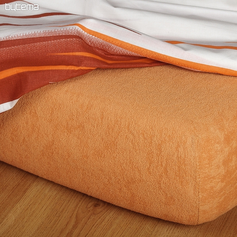 Froté prestieradlo farba karamel