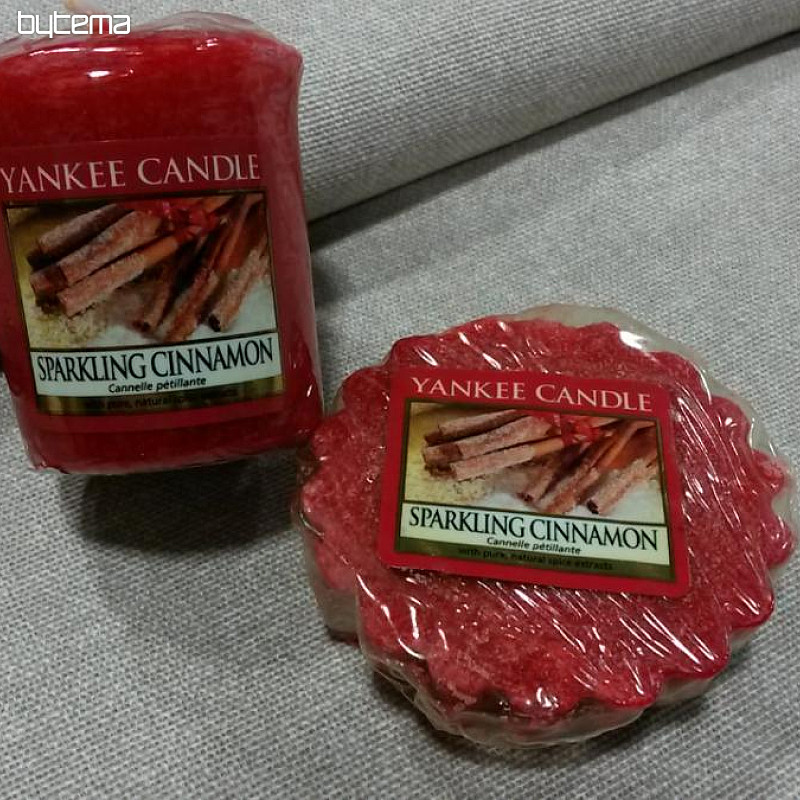 sviečka YANKEE CANDLE vôňa Sparkling cinnamon - Trblietavá škorica