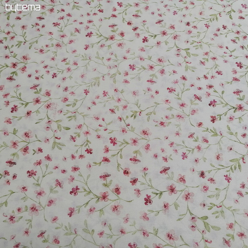 Bavlnená látka Mini sakura ružová