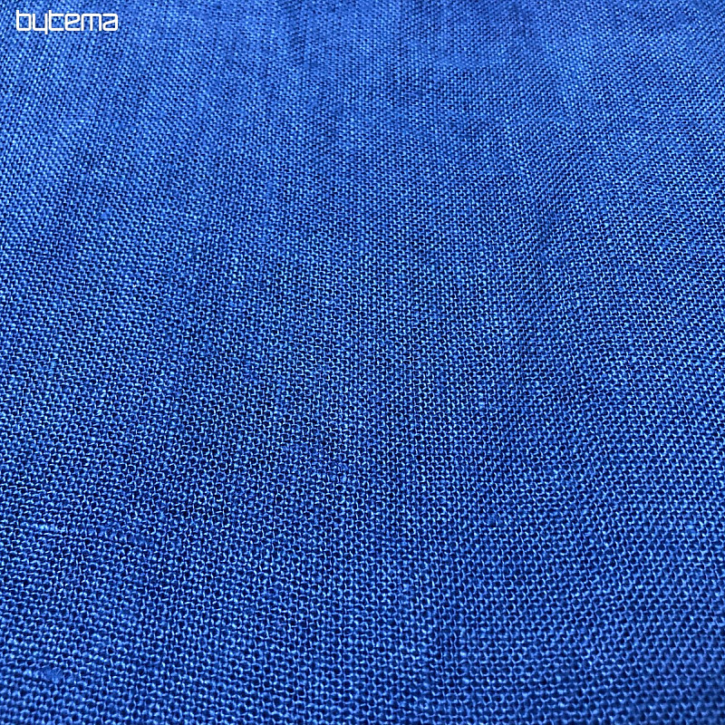 Ľanová látka - modrá INDIGO