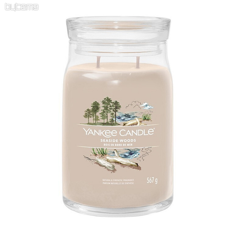 sviečka YANKEE CANDLE vôňa SEASIDE WOODS SKLO VEĽKÉ 2 knôty