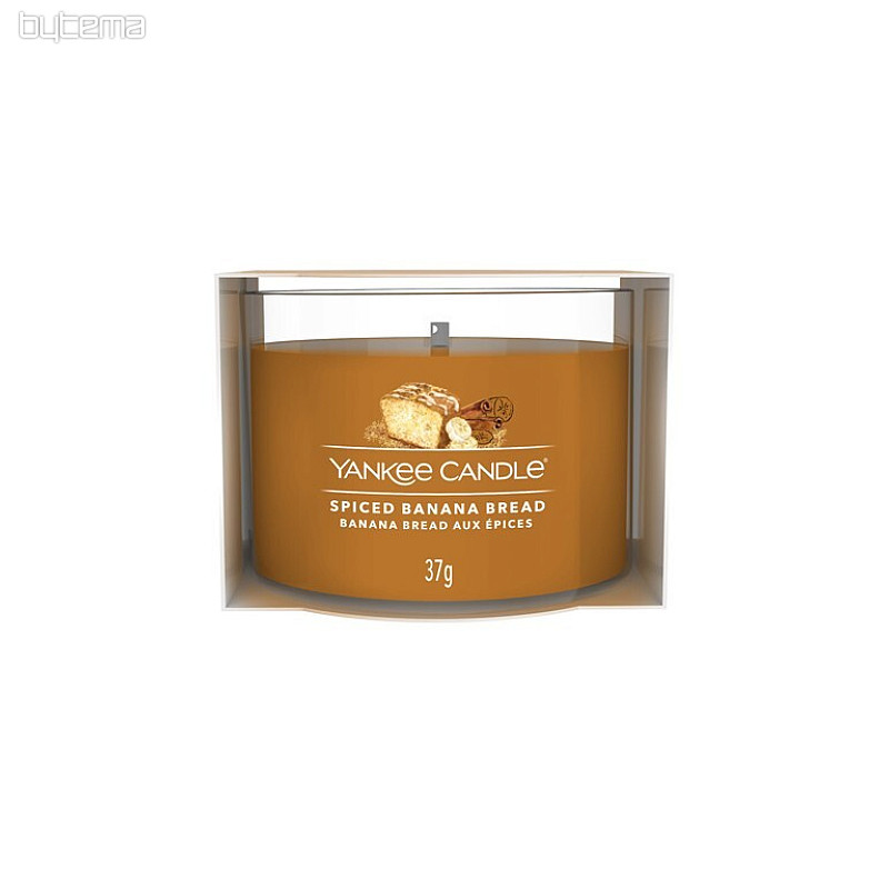 sviečka YANKEE CANDLE vôňa SPICED BANANA BREAD sklo 37g