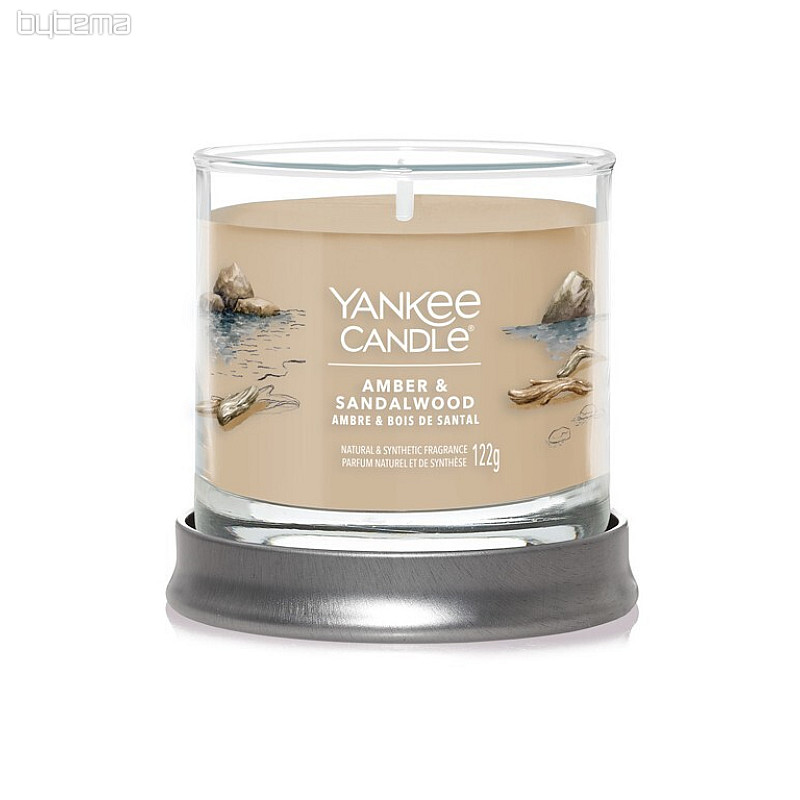 sviečka YANKEE CANDLE vôňa AMBER and SANDALWOOD TUMBER MALÝ