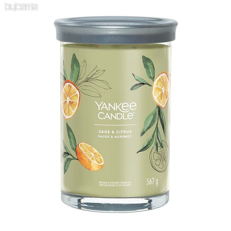 sviečka YANKEE CANDLE vôňa SAGE a CITRUS TUMBER VEĽKÝ 2 knôty