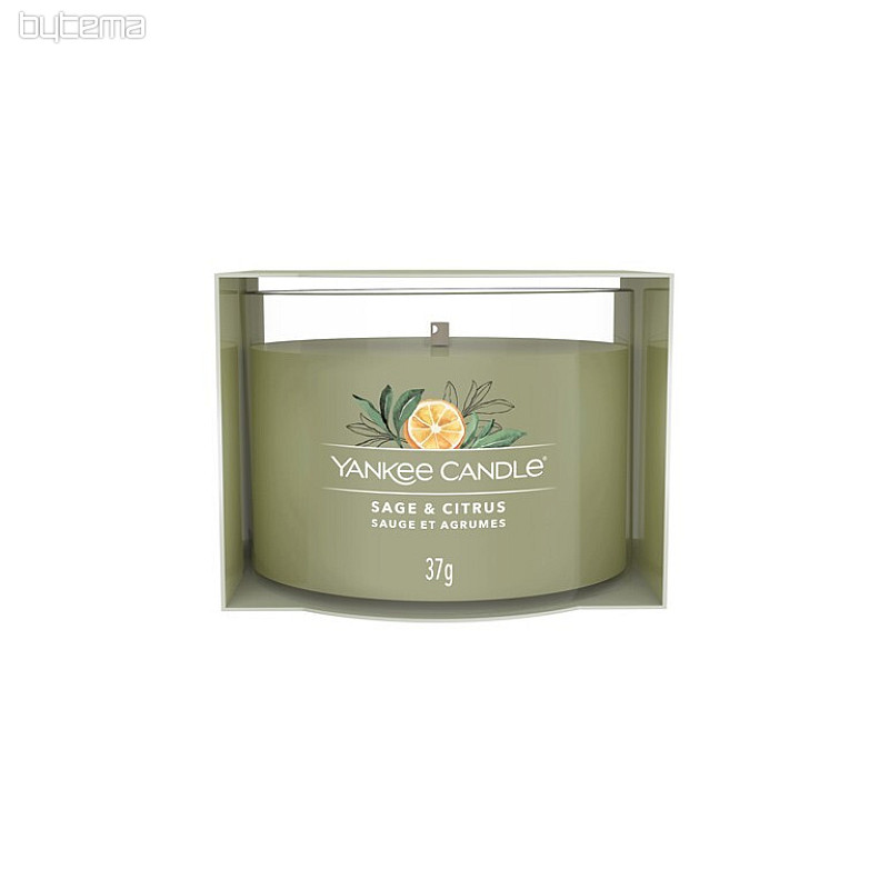 sviečka YANKEE CANDLE vôňa SAGE a CITRUS SKLO 37g