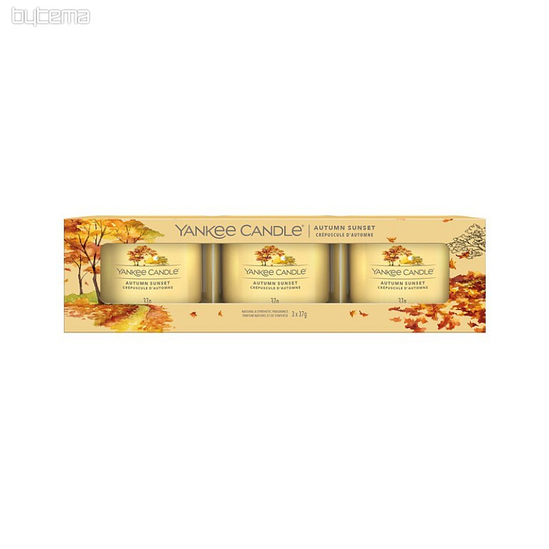 sviečka YANKEE CANDLE vôňa AUTUMN SUNSET SADA 3 kusov