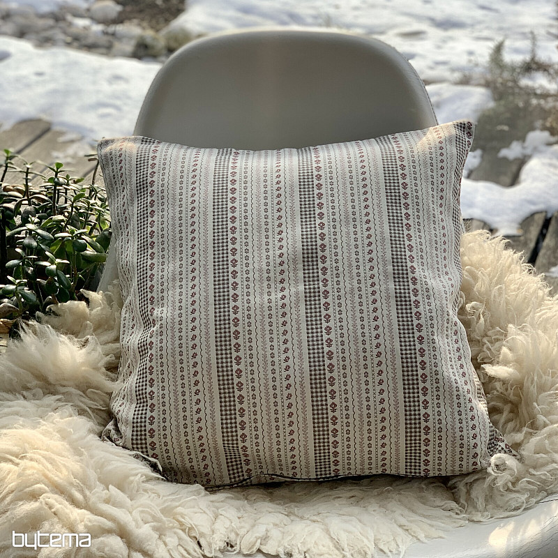 Obliečka na vankúš TOSCANA RIGA PRUH bordo