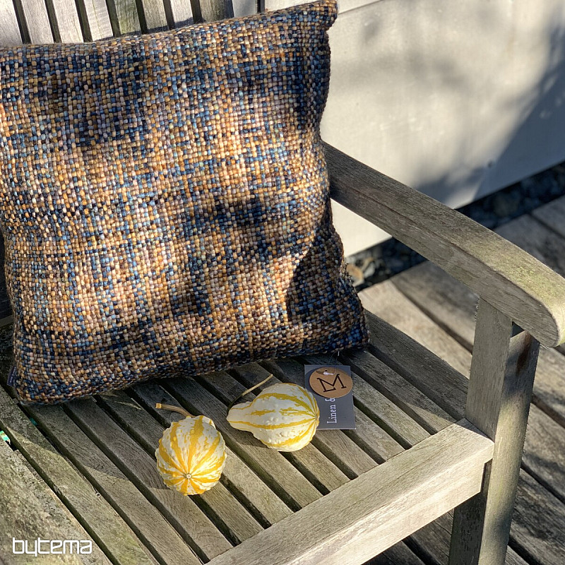 Luxusný dekoračný vankúš YARA MODRÝ