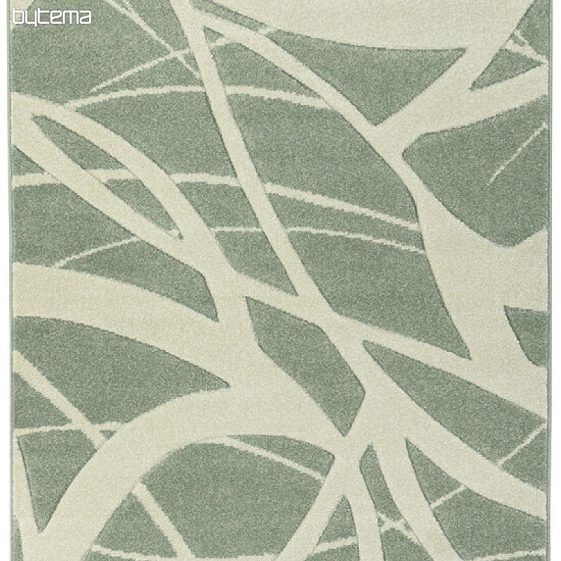 Kusový koberec PORTLAND zelenobiely