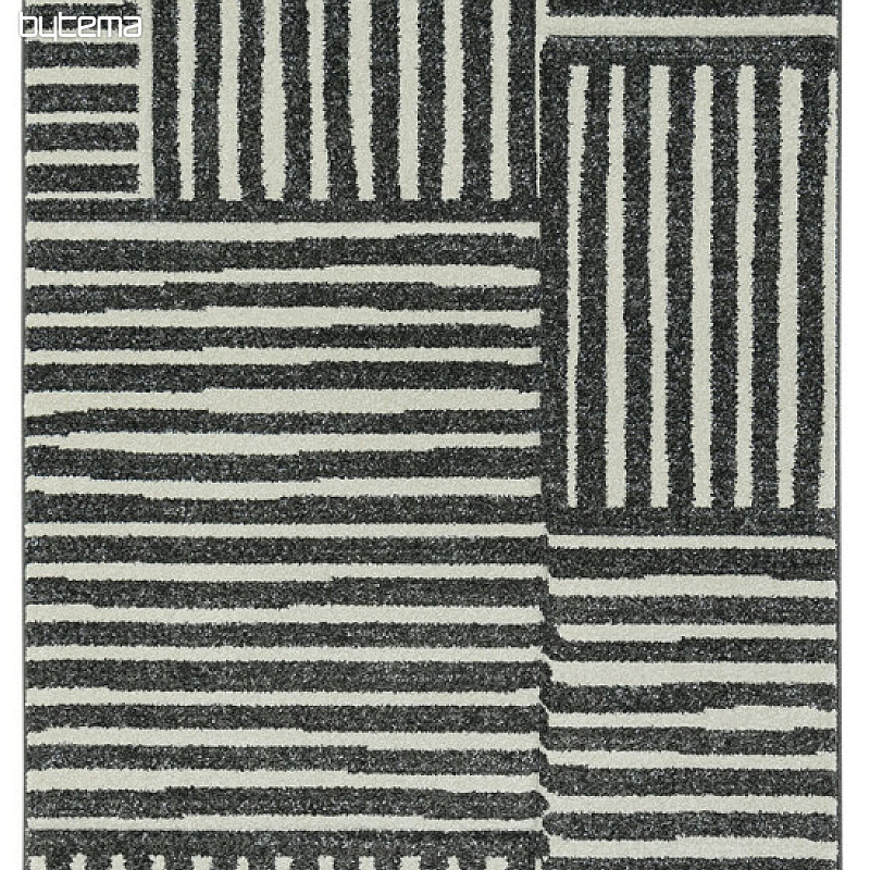 Kusový koberec PORTLAND čiernobiely