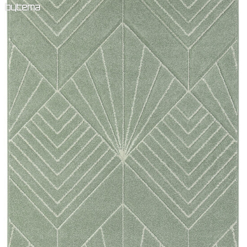 Kusový koberec PORTLAND bielozelený