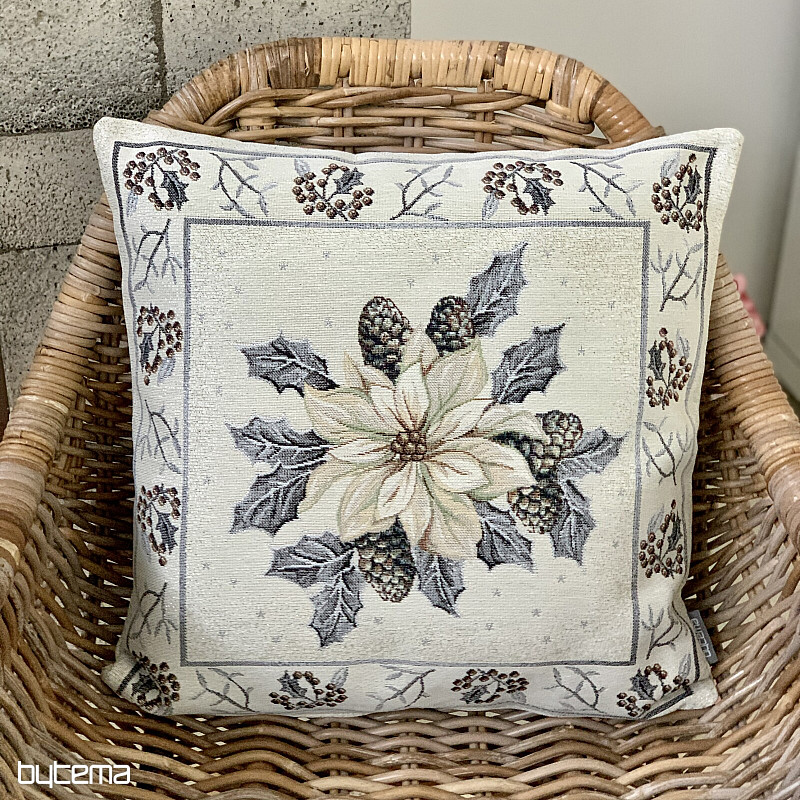 Vianočný gobelínový povlak HVIEZDA STRIEBORNÁ