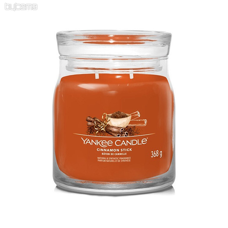sviečka YC vôňa CINNAMON STICK SKLO STREDNÉ 2 knôty