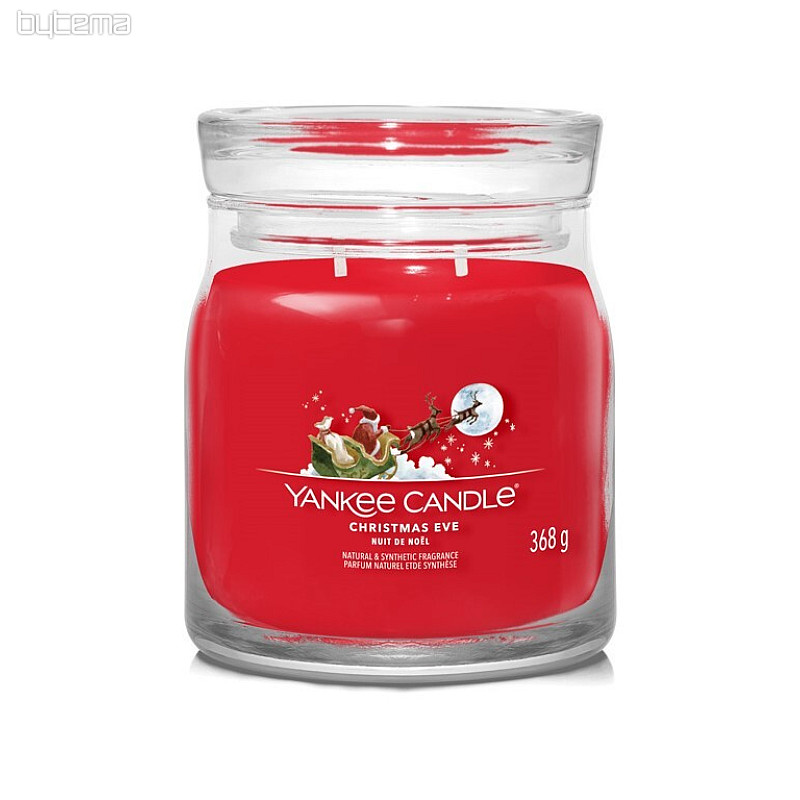 sviečka YC vôňa CHRISTMAS EVE SKLO STREDNÉ 2 knôty