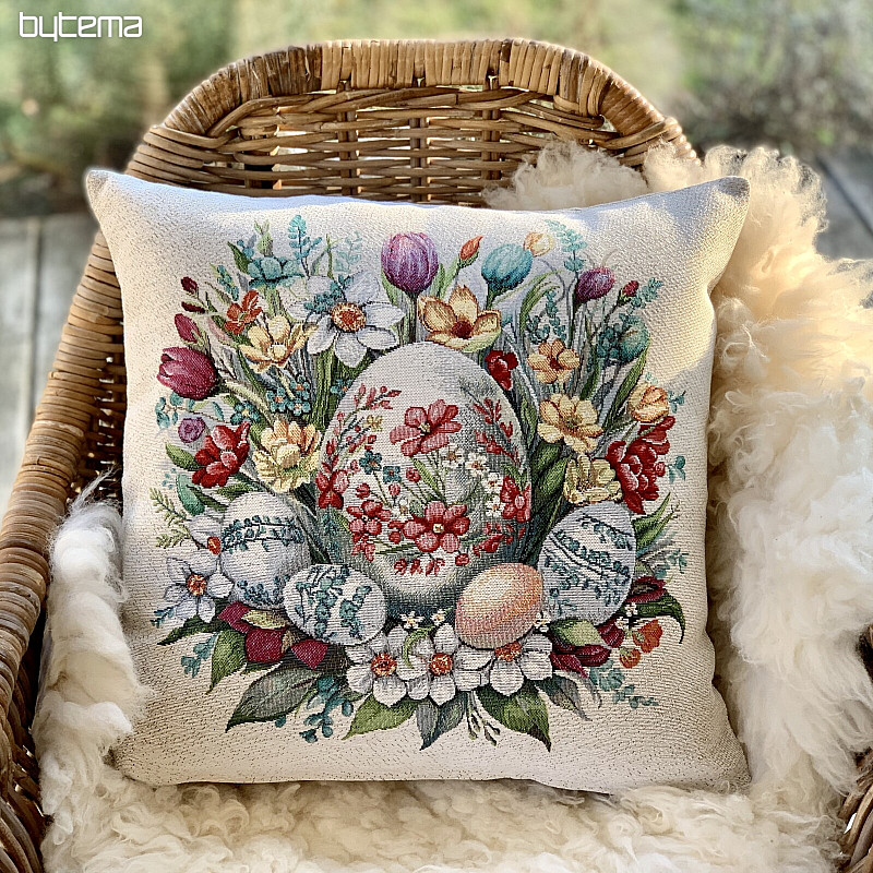 Veľkonočný gobelínový povlak ČERVENÉ KRASLICE