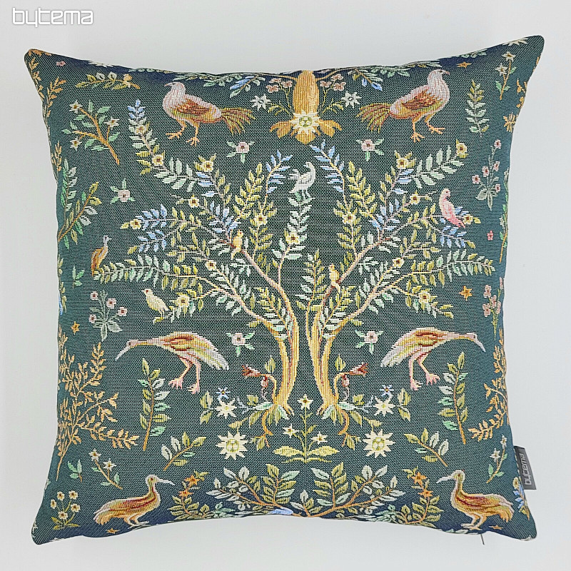 Gobelínový obliečka na vankúš WILLIAM MORRIS zelená - celoplošná
