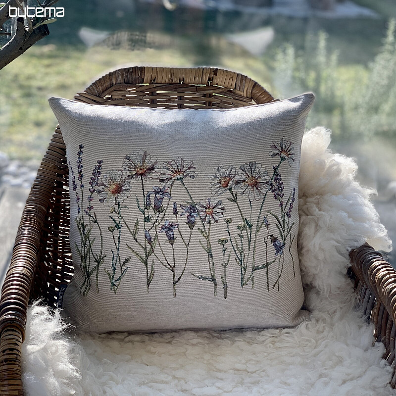 Gobelínový obliečka na vankúš JARNÉ POHLADENIE NATUR