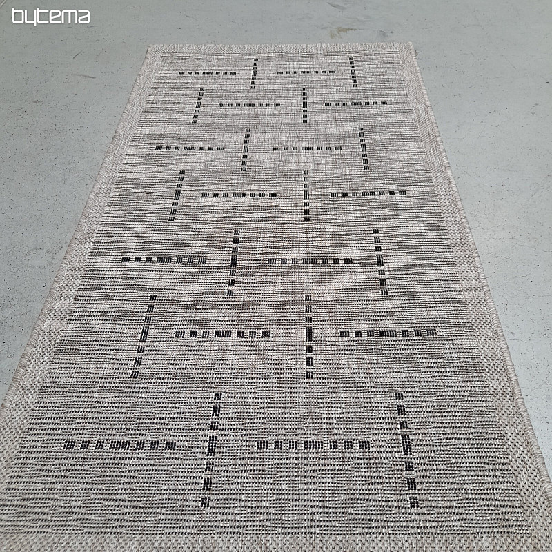 Koberec buklé FLOORLUX 20008 čiarky silver-black