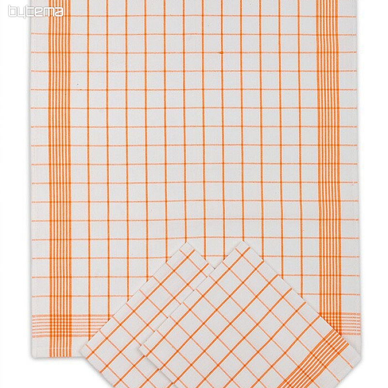 Bavlnené utierky POSITÍV ORANŽOVÉ KÁRO