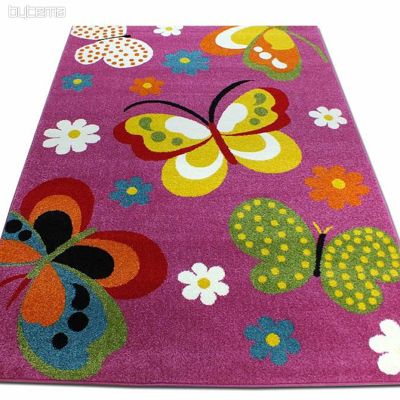 Detský koberec MONDO NEW Motýle růžové