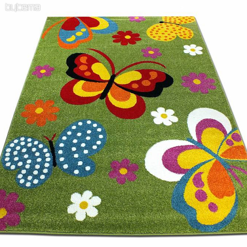 Detský koberec MONDO NEW Motýle zelený