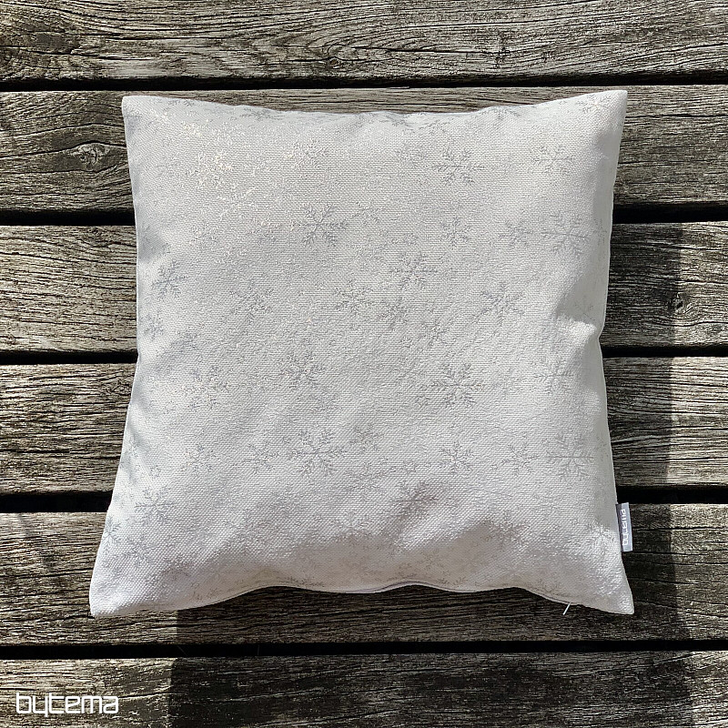 Vianočný dekoračný povlak VLOČKY STRIEBORNÉ