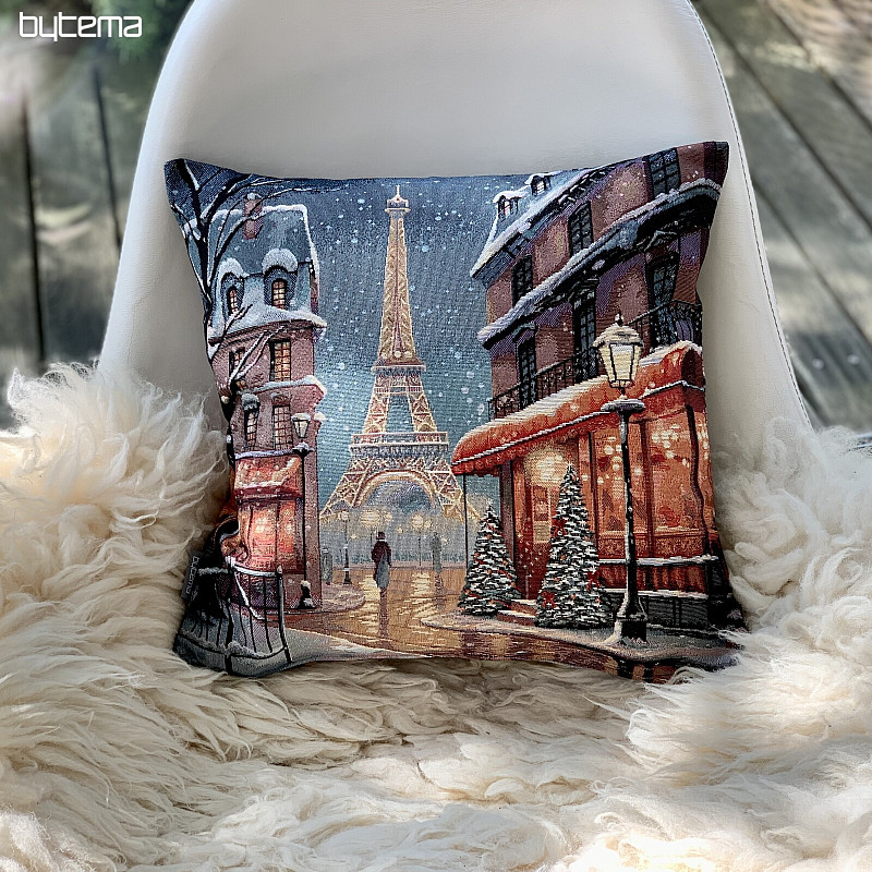 Vianočný gobelínový povlak ZIMNÝ PARÍŽ