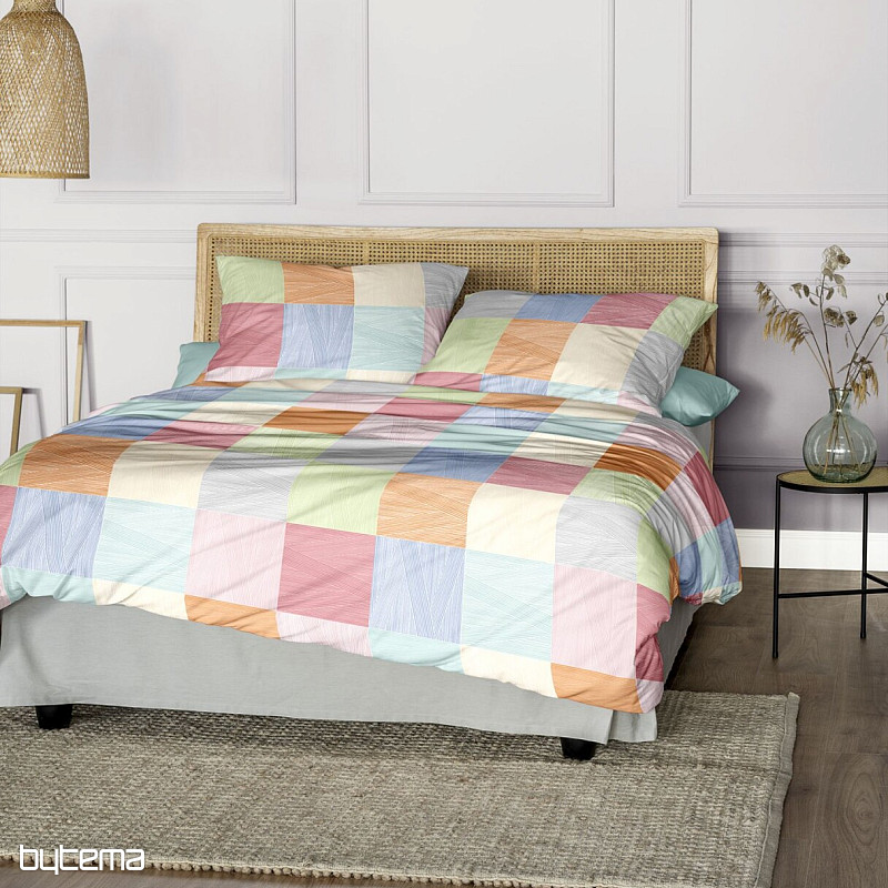 Luxusné flanelové obliečky IRISETTE KOALA 8506-90 KOCKA MULTI