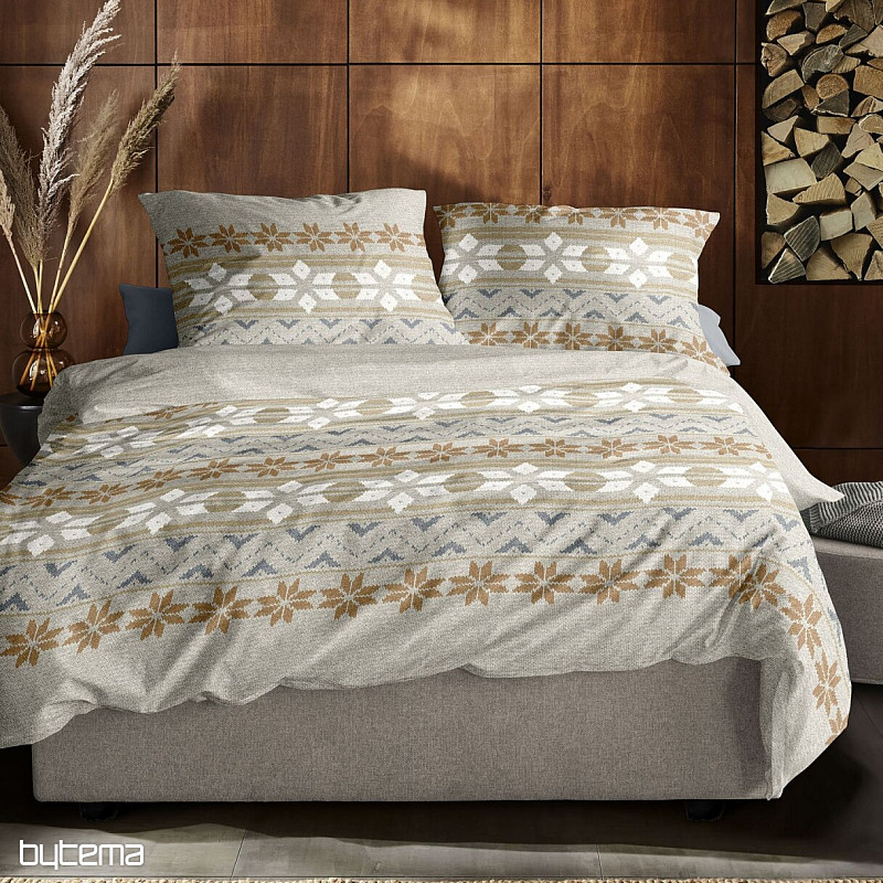 Luxusné flanelové obliečky IRISETTE PANDA 8621-80 NATUR