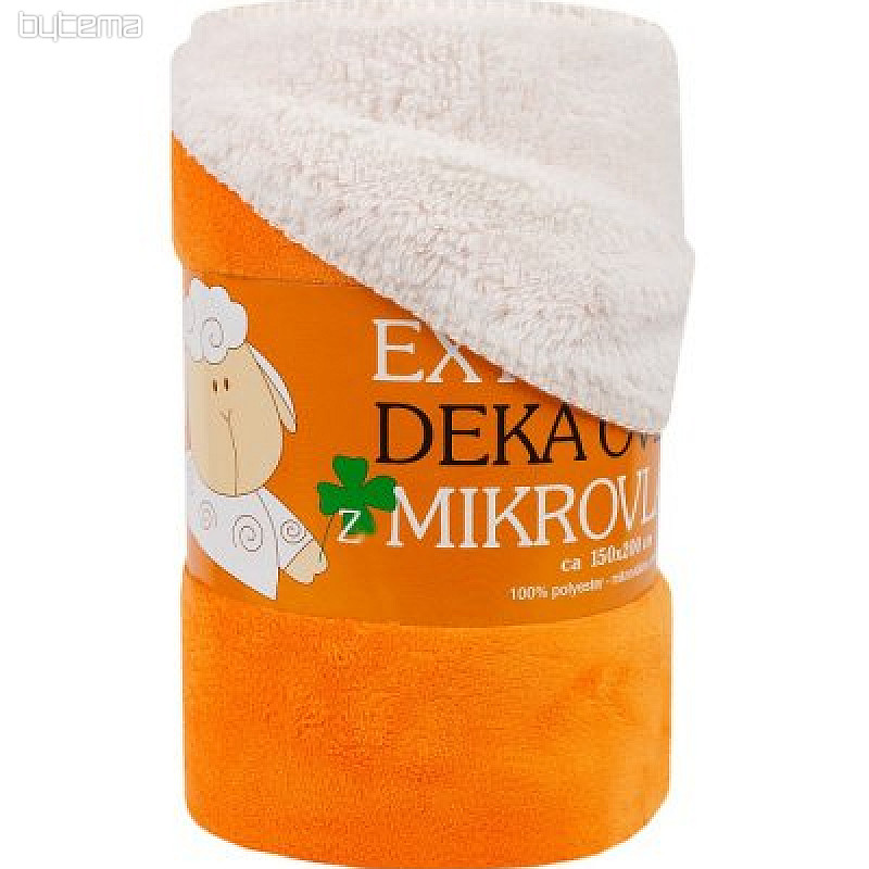 deka z mikrovlákna Mekka OVEČKA oranžová