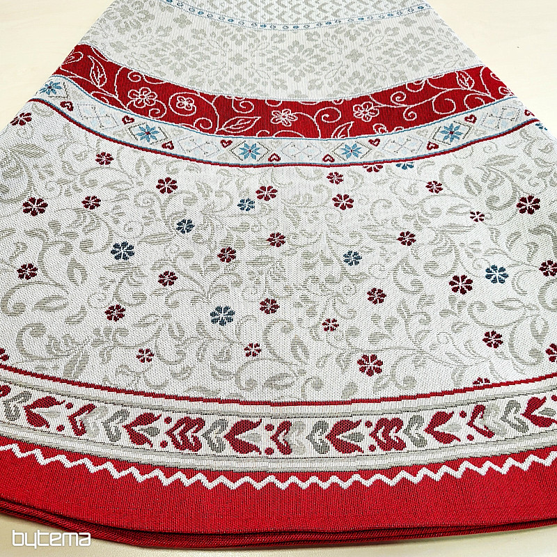 Gobelínový obrus okrúhly KVETY V RÁME