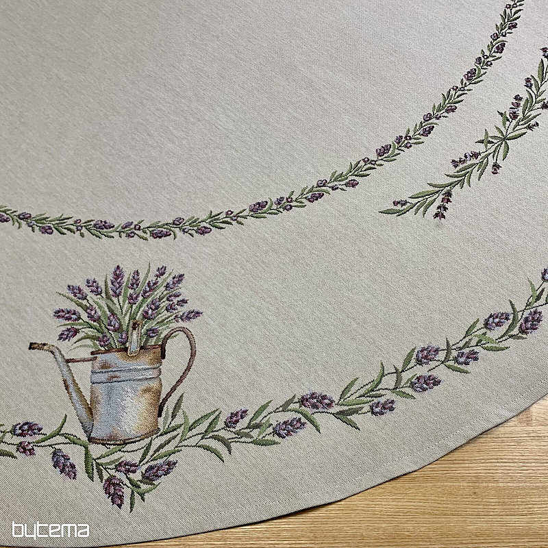 Gobelínový obrus okrúhly LEVANDUĽA