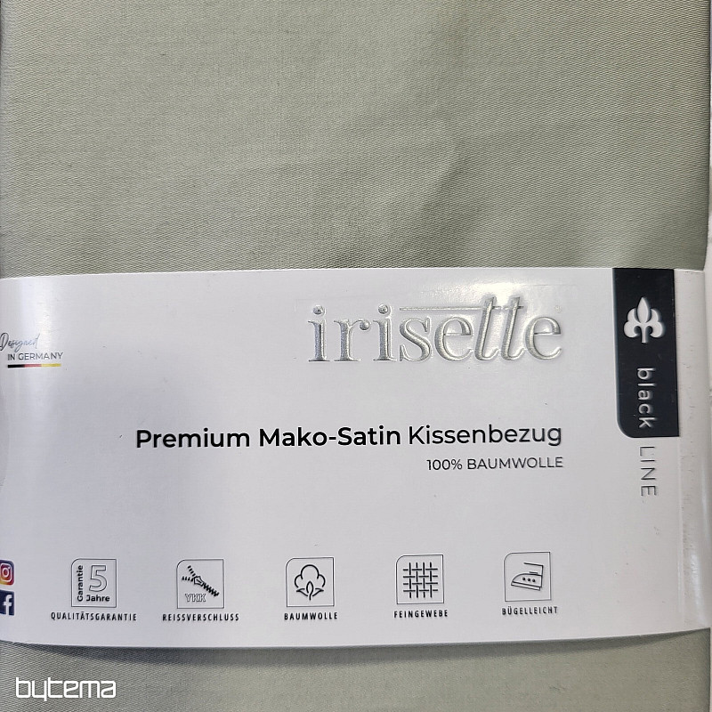 Saténová obliečka na vankúš - šalviová 32