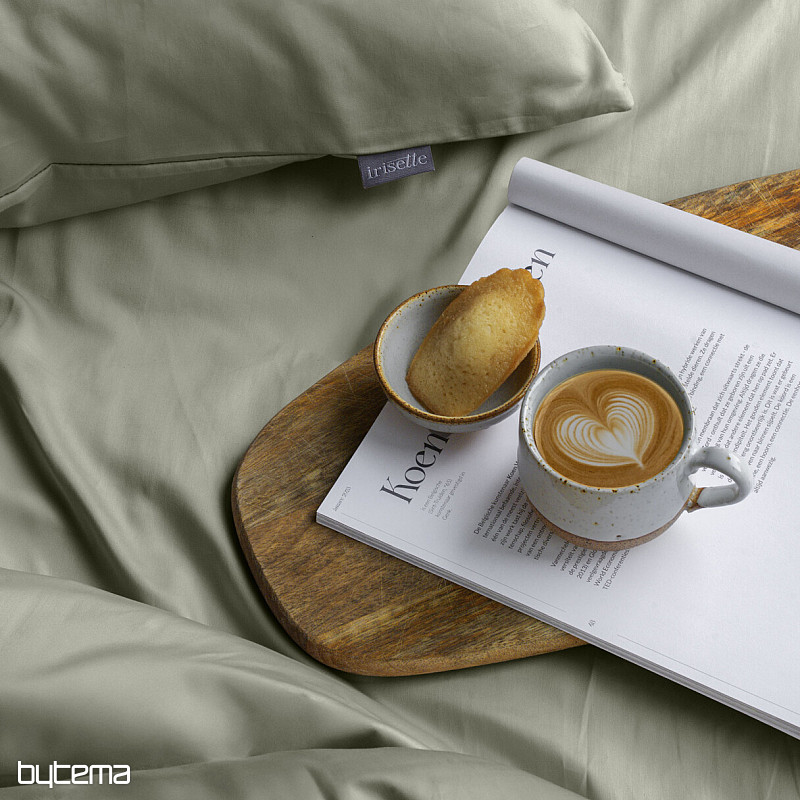 Saténová obliečka na vankúš - šalviová 32