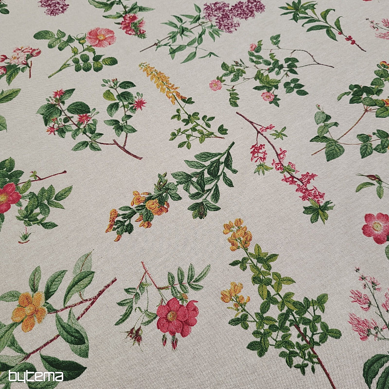 Dekoračná látka KVETY OREGON