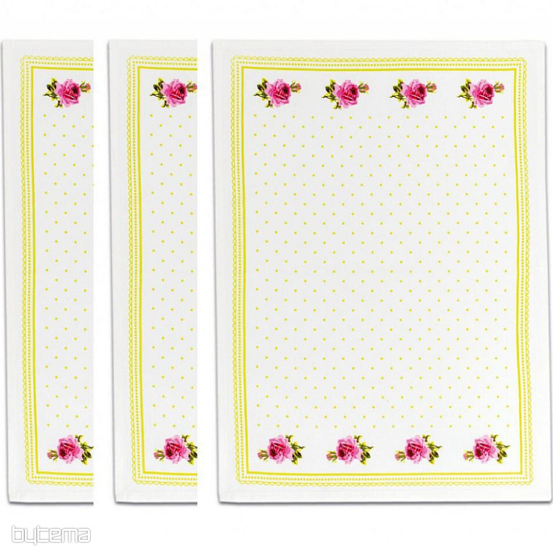 Utěrky od BABIČKY Ružičky zelené